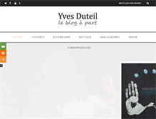 Tablet Screenshot of blog.yvesduteil.com
